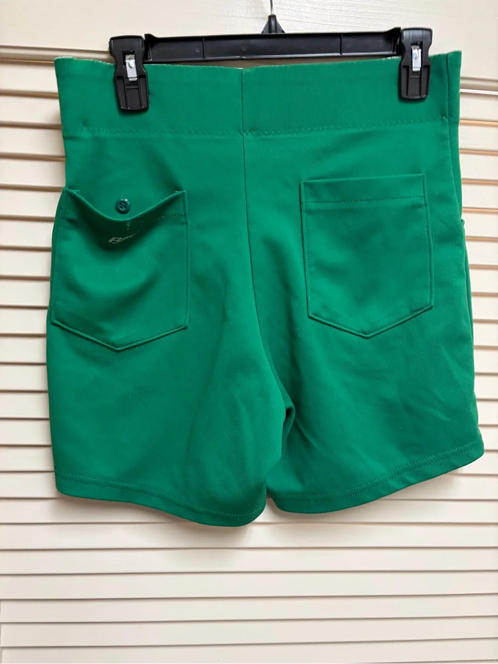 VTG BIKE Athletic C900 Shorts Mens M Green USA Made 80s Coach Gym Polyester Snap